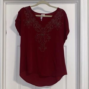 Holiday Short Sleeve Blouse